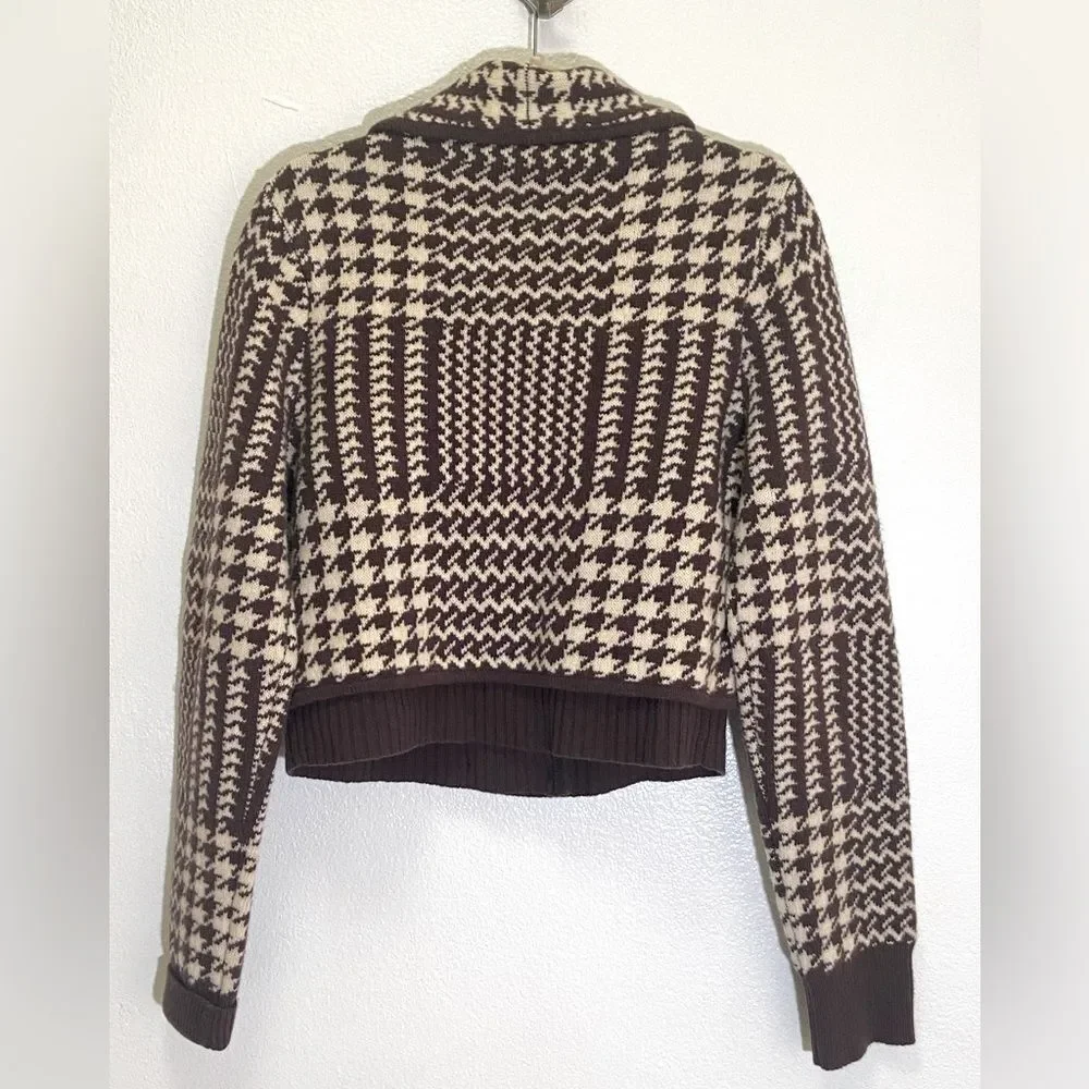Anthropologie Cartonnier - Wool Brown Jabberwocky Cardigan Sweater - size L NWOT - Picture 3 of 10